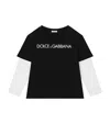 Dolce & Gabbana Long-sleeved Jersey T-shirt With Logo Print