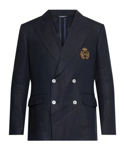 Dolce & Gabbana Long Sleeve Blazer In Black