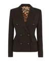Dolce & Gabbana Double-breasted Wool Blazer In Black