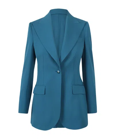 Dolce & Gabbana Long Sleeve Blazer In Blue