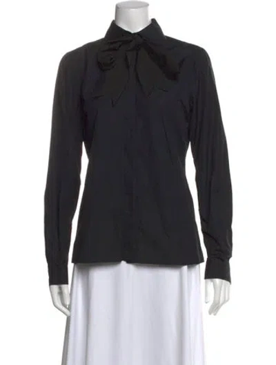 Pre-owned Dolce & Gabbana Long Sleeve Blouse In Black