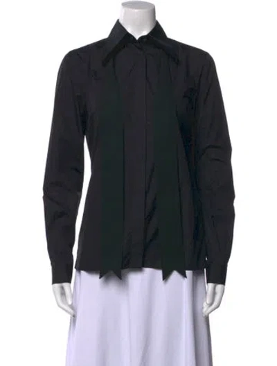Pre-owned Dolce & Gabbana Long Sleeve Blouse In Black