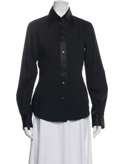 Pre-owned Dolce & Gabbana Long Sleeve Blouse In Gray