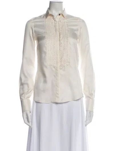 Pre-owned Dolce & Gabbana Long Sleeve Blouse In Neutral