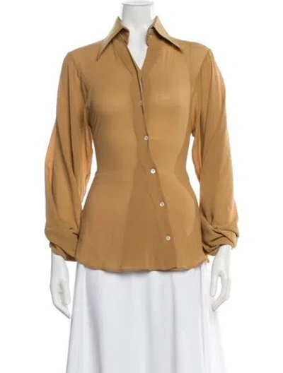 Pre-owned Dolce & Gabbana Long Sleeve Blouse In Neutral