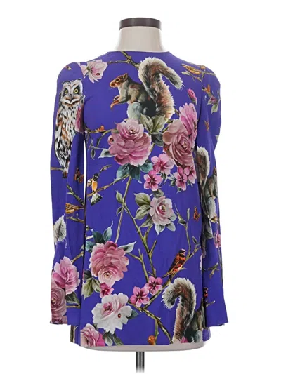 Pre-owned Dolce & Gabbana Long Sleeve Blouse In Purple