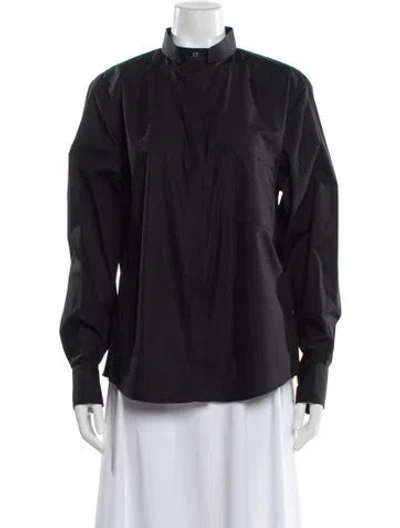 Pre-owned Dolce & Gabbana Long Sleeve Blouse W/ Tags In Black