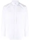 Dolce & Gabbana Slim Fit Long-sleeved Shirt In Stretch Cotton In Weiss