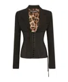 Dolce & Gabbana Tie-detail Bodice-panel Blazer In Black