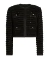 Dolce & Gabbana Sequin-embellished Tweed Jacket In Black
