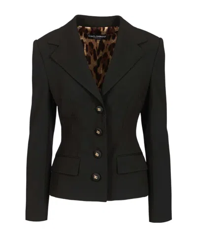 Dolce & Gabbana Long Sleeve Casual Jacket In Burgundy