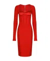 Dolce & Gabbana Corset Silk-satin Midi Dress In Red