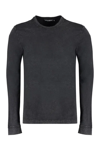 DOLCE & GABBANA DOLCE & GABBANA LONG SLEEVE COTTON T-SHIRT