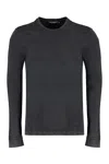 Dolce & Gabbana Long Sleeve Cotton T-shirt In Black