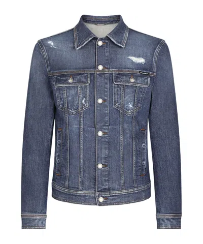 Dolce & Gabbana Blue Cotton Denim Jacket