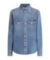 Dolce & Gabbana Long Sleeve Denim Shirt In Black