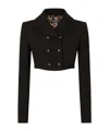 Dolce & Gabbana 'cropped Sleeve Blazer Collar' In Black