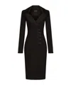 Dolce & Gabbana Technical Jersey Midi Coat Dress In Black