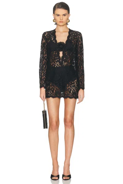 Dolce & Gabbana Long Sleeve Dress In Black