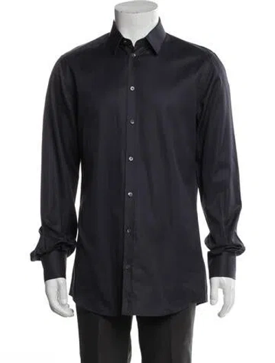 Pre-owned Dolce & Gabbana Long Sleeve Dress Shirt In Blue