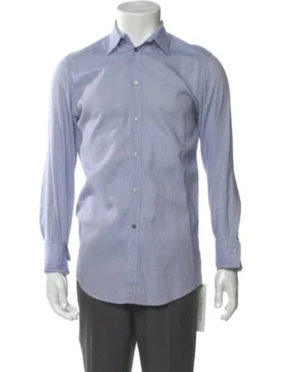 Pre-owned Dolce & Gabbana Long Sleeve Dress Shirt In Blue