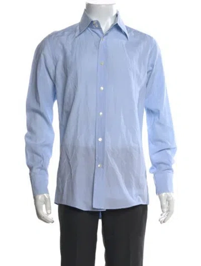 Pre-owned Dolce & Gabbana Long Sleeve Dress Shirt In Blue