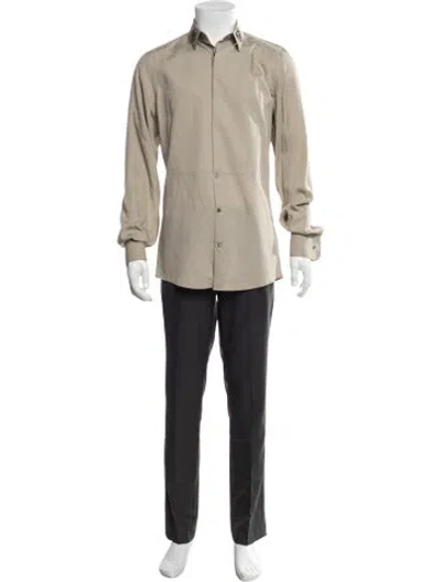 Pre-owned Dolce & Gabbana Long Sleeve Dress Shirt In Brown