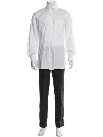 Pre-owned Dolce & Gabbana Long Sleeve Dress Shirt In White