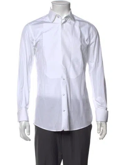 Pre-owned Dolce & Gabbana Long Sleeve Dress Shirt In White