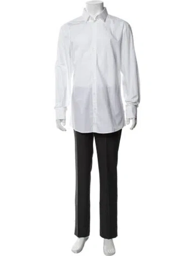 Pre-owned Dolce & Gabbana Long Sleeve Dress Shirt In White