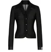 Dolce & Gabbana Single-breasted Marquisette Dolce Jacket In Black