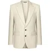 Dolce & Gabbana Single-breasted Wool Sicilia-fit Jacket In Nude