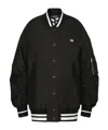 Dolce & Gabbana Long Sleeve Leather Jacket In Black