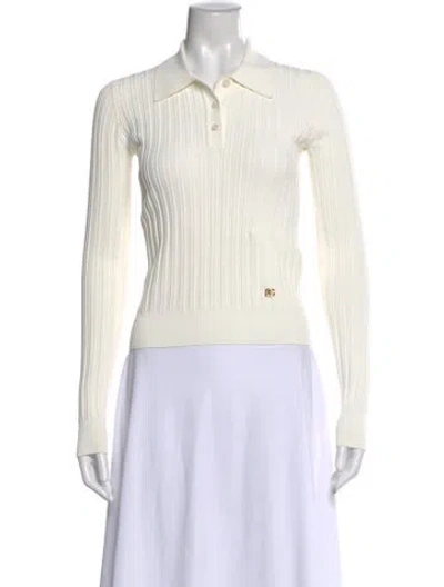 Pre-owned Dolce & Gabbana Long Sleeve Polo In Neutral