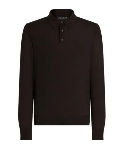 DOLCE & GABBANA LONG-SLEEVE POLO SHIRT