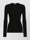 Dolce & Gabbana Long Sleeve Ribbed Knit Cardigan In Black