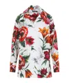 Dolce & Gabbana Floral Print Cotton Shirt With Classic Collar
