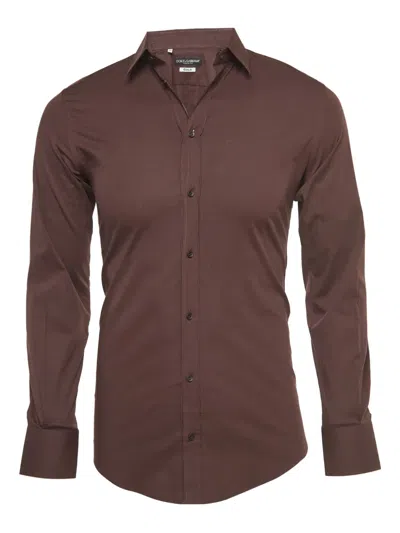 Pre-owned Dolce & Gabbana Long-sleeve Shirt In Brown