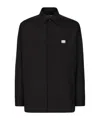 Dolce & Gabbana Men's Cotton Blend Shirt With Logo In Black