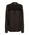 Dolce & Gabbana Satin Shirt With Bow-tie Detailing In Black