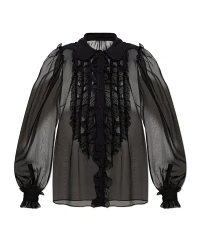 Dolce & Gabbana Long Sleeve Shirt In Black