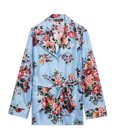 Dolce & Gabbana Long Sleeve Shirt In Blue