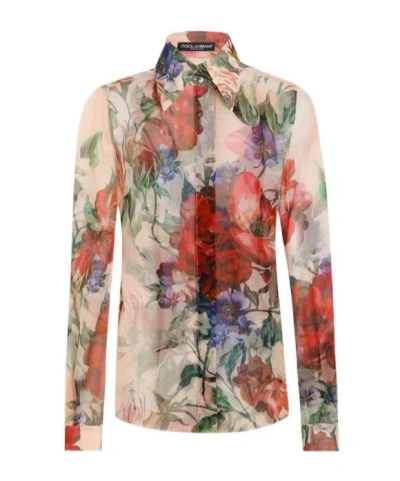 DOLCE & GABBANA DOLCE  GABBANA FLORAL PRINTED SHIRT