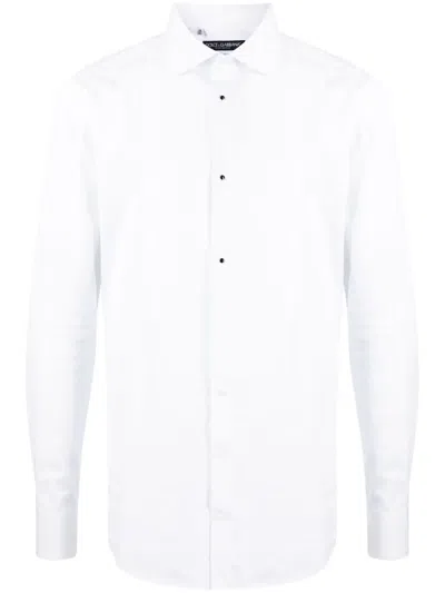 Dolce & Gabbana Long Sleeve Shirt In White