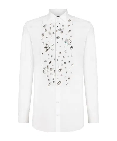 Dolce & Gabbana Long Sleeve Shirt In Optical_white