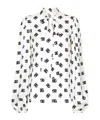 Dolce & Gabbana Logo-print Attached-scarf Shirt In White