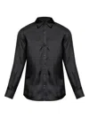 Dolce & Gabbana Long Sleeve Printed Silk Shirt In Black