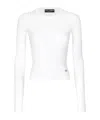 Dolce & Gabbana Dg-embroidered Fine-knit Cardigan In White