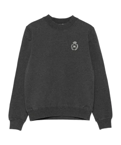 Dolce & Gabbana Long Sleeve Sweatshirt In Gray