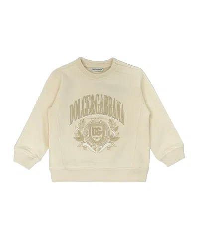 Dolce & Gabbana Long Sleeve Sweatshirt In Nude